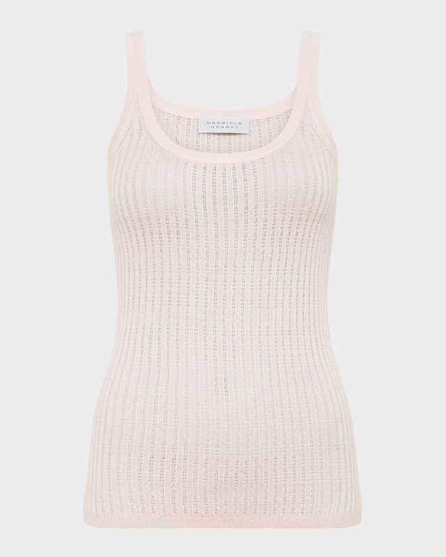 Nevin Pointelle Knit Tank Top